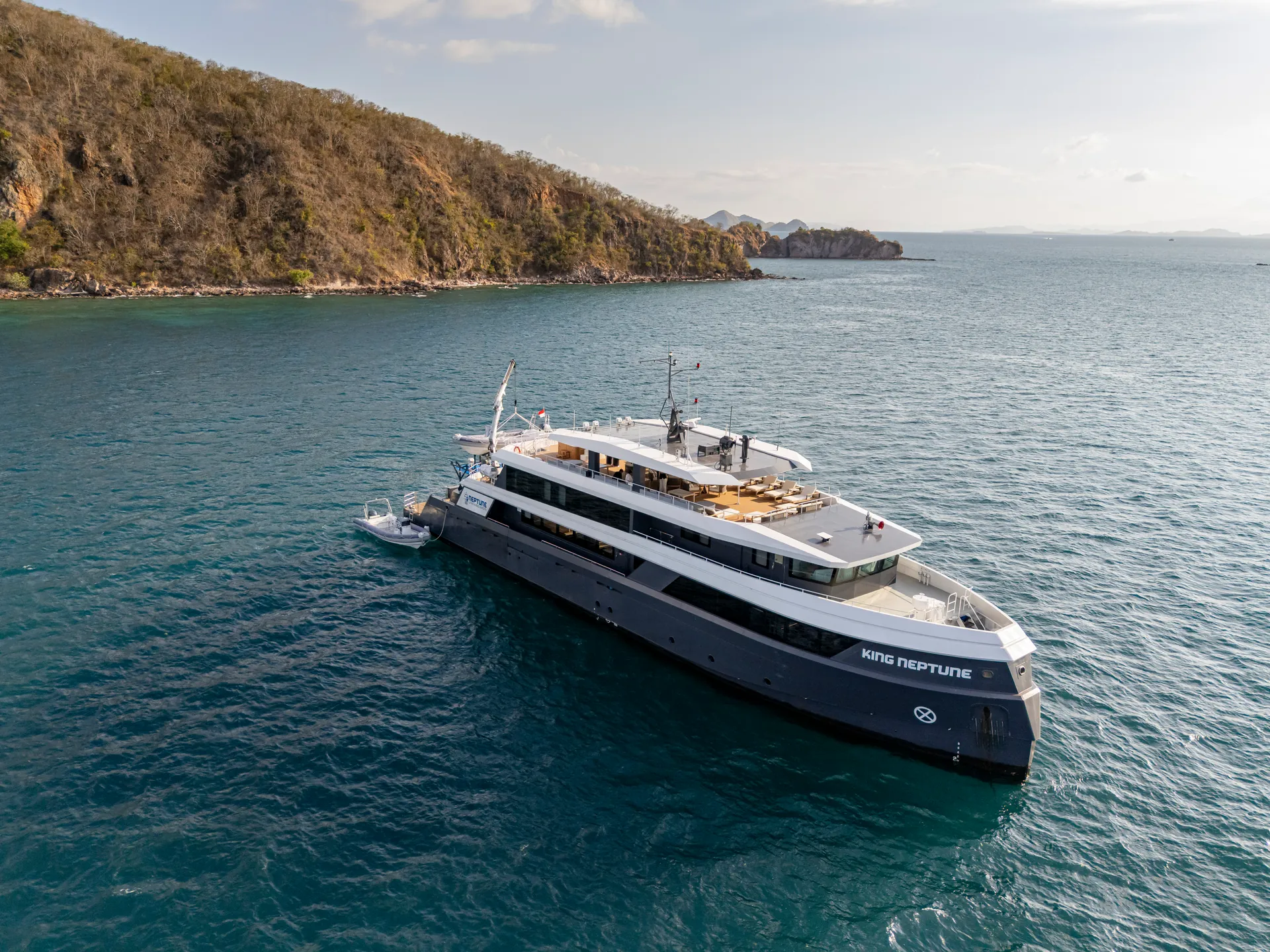 King Neptune luxury liveaboard yacht aerial view