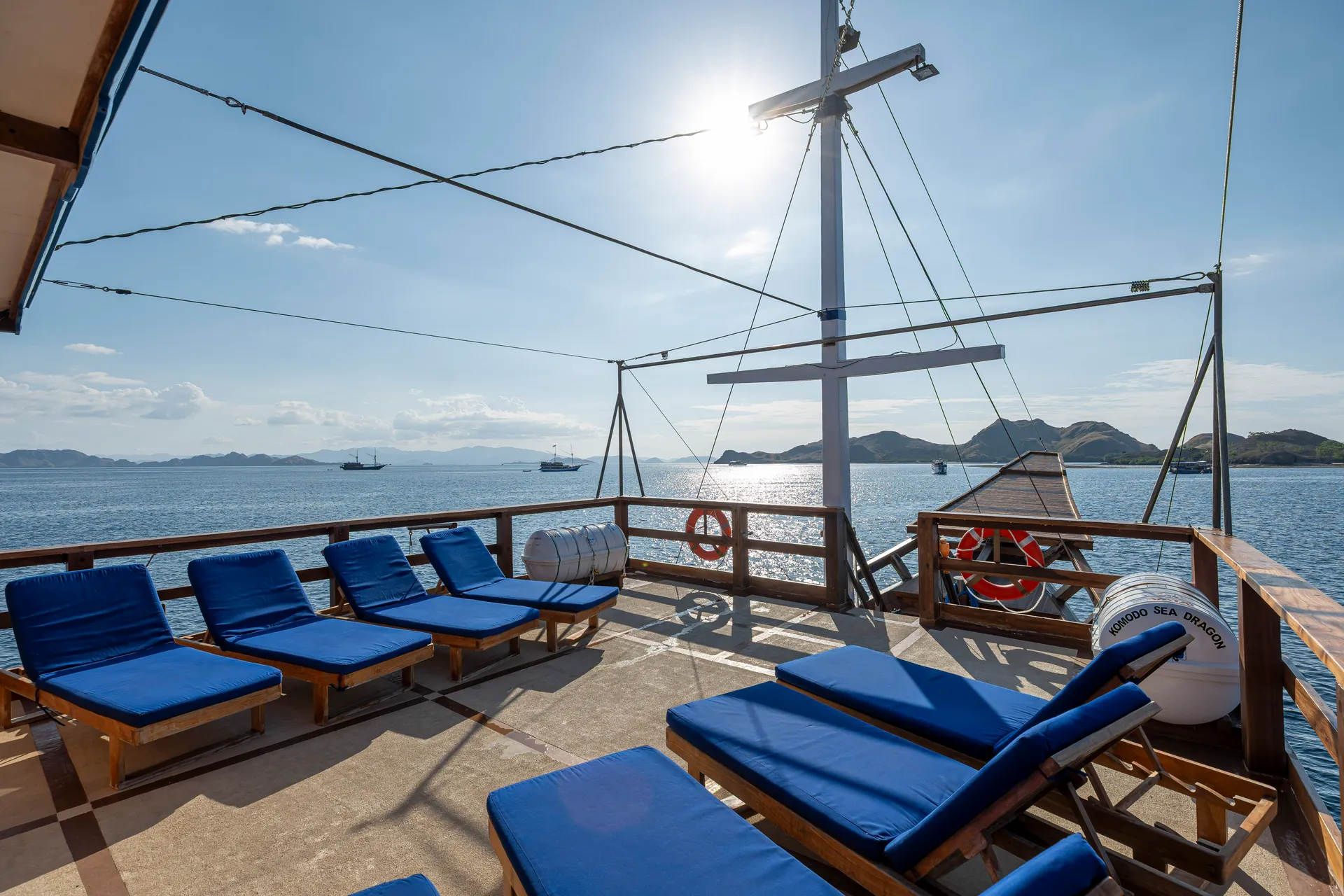 Komodo Sea Dragon sun deck with ocean view